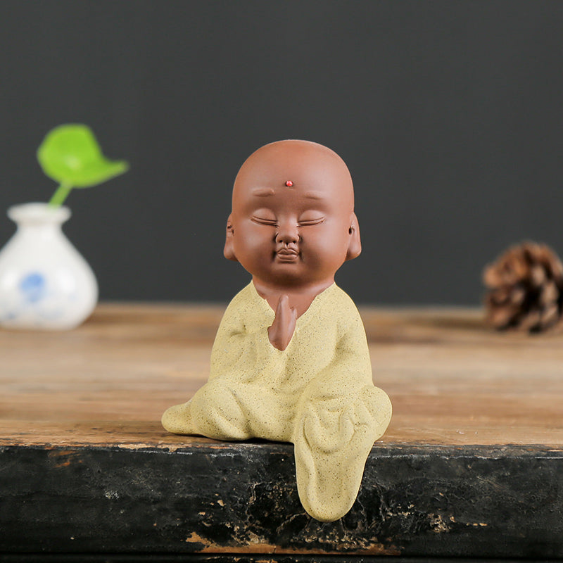Little Zen Monks With Table & Chairs