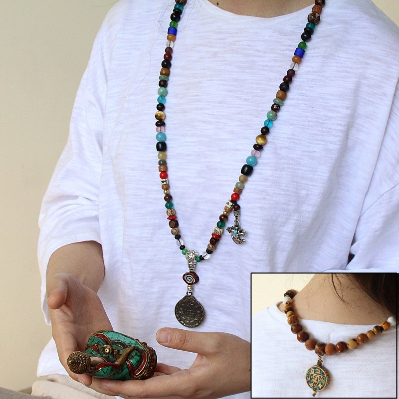 Tibetan 108 Mala Beads Bracelet / Necklace