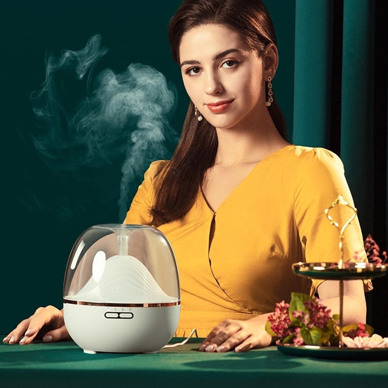 Wood Grain 600 ml Essential Oil Aroma Diffuser with 7 Color LED Lights