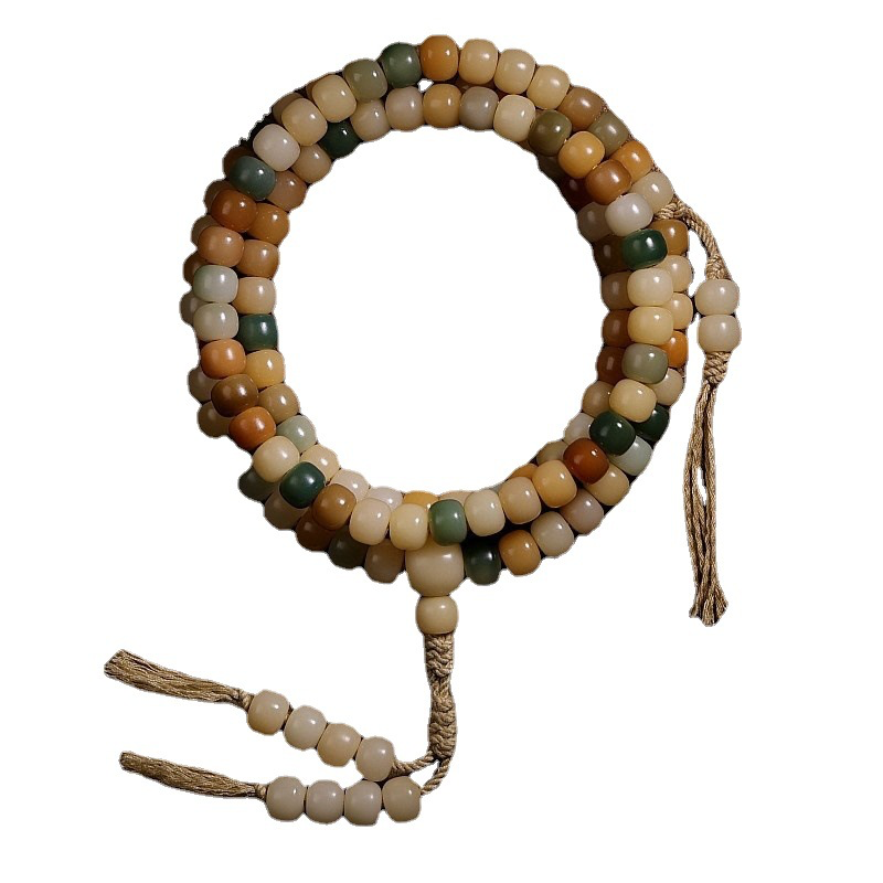 Multi-Color Bodhi Seed 108 Mala Beads Vegan Bracelet