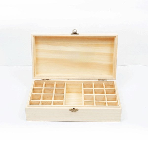 Essential Oil Wooden 24+1 Compartment Storage Box