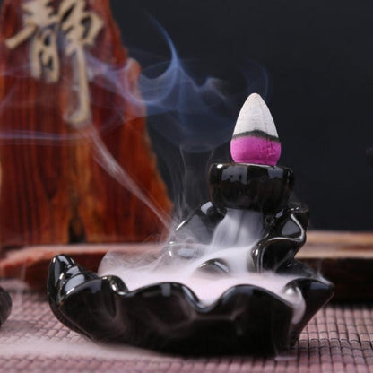 Lotus Leaf Waterfall Backflow Incense Burner