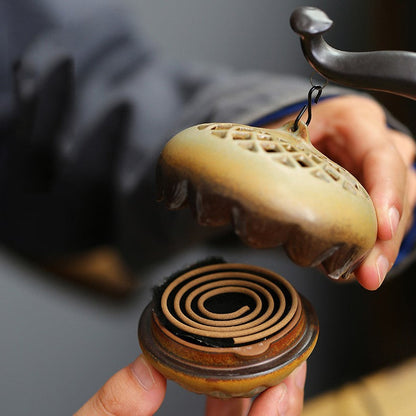 Zen Hanging Lotus Backflow Incense Burner LED Lamp