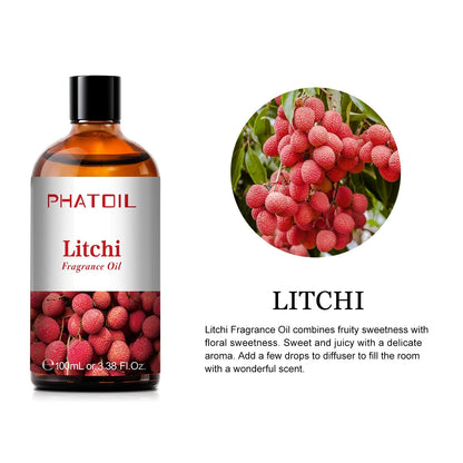 Phatoil 100ml Fruit Perfume Fragrance Oils for Aroma Diffuser With Droppers