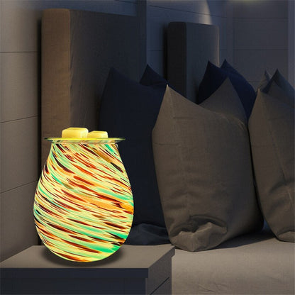 Electric Wax Melts Warmer Art Glass Aromatherapy Essential Oil Burner Decorative Lamp