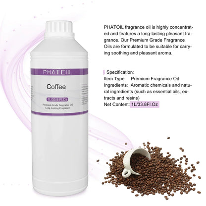 Phatoil 1000ml Perfume Oils for Fragrance With Droppers And Roll-On Bottles