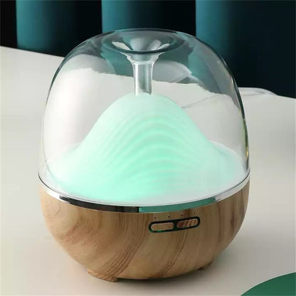 Wood Grain 600 ml Essential Oil Aroma Diffuser with 7 Color LED Lights