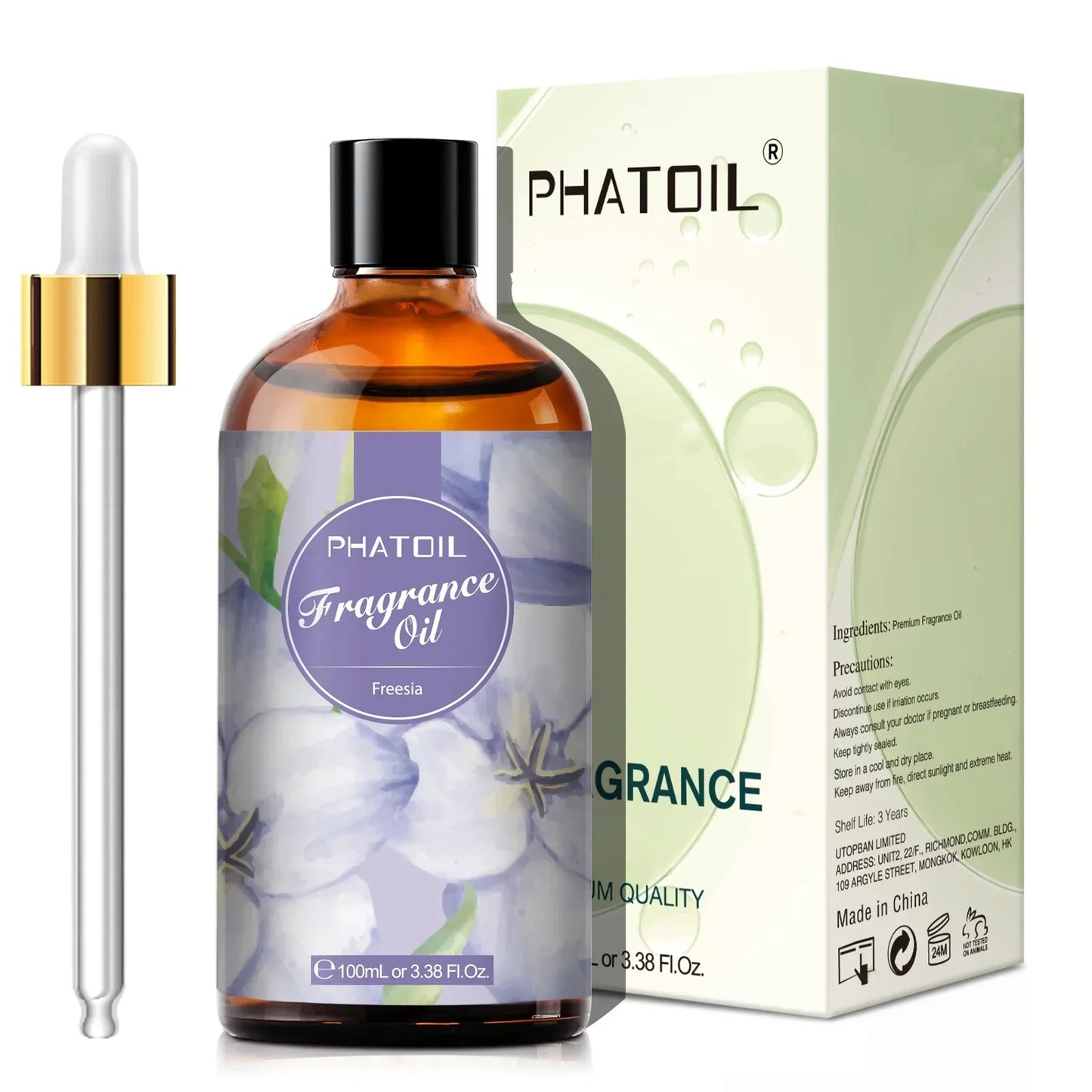 Phatoil 100ml Fragrance Oils With Droppers And Roll-On Bottles