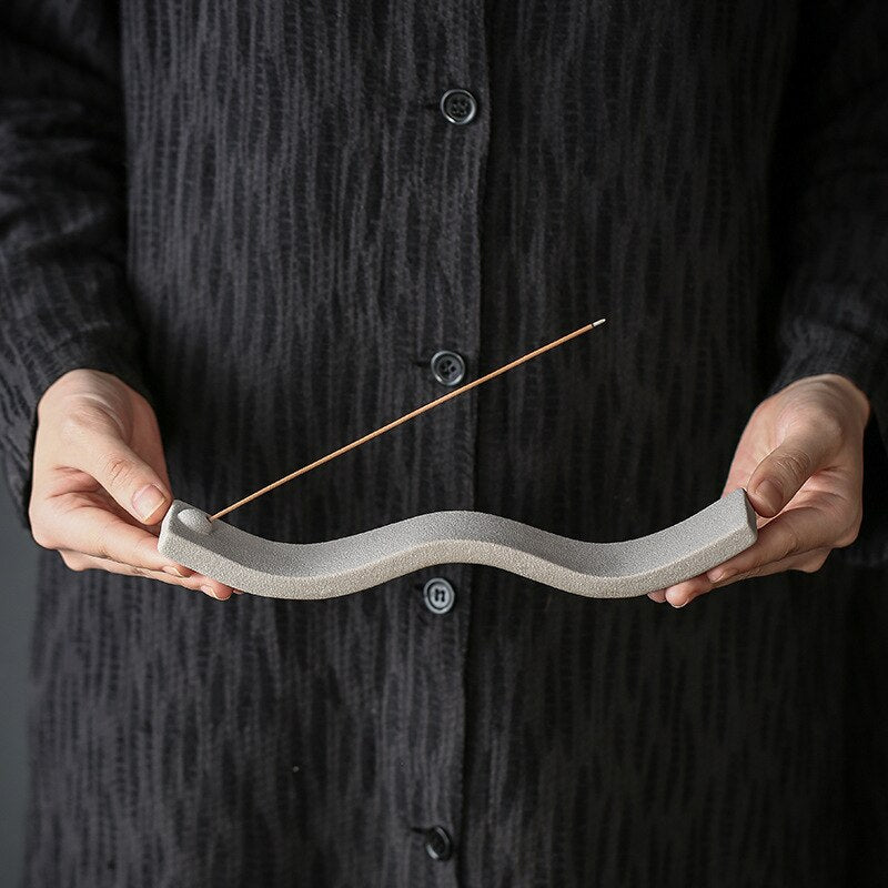 Ceramic Handicrafts Wave Incense Stick Holder