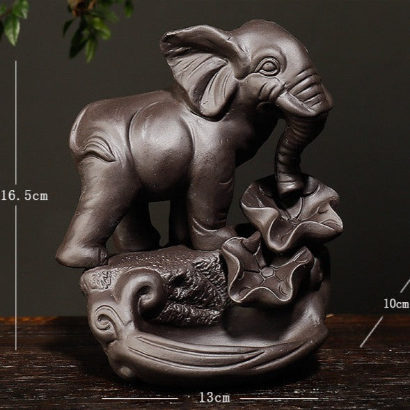 Auspicious Elephant Backflow Incense Burner