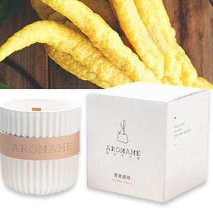 Aromame Romantic Scented Soy Wax Aromatherapy Potpourri Pillar Candle