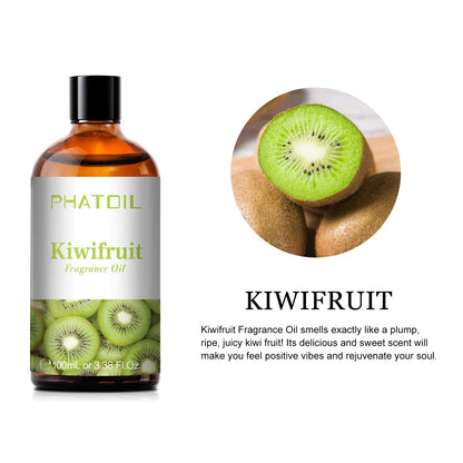 Phatoil 100ml Fruit Perfume Fragrance Oils for Aroma Diffuser With Droppers