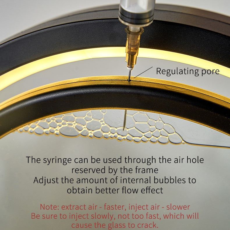 Moving Sand Moon Art Table Lamp USB LED Hourglass Night Light