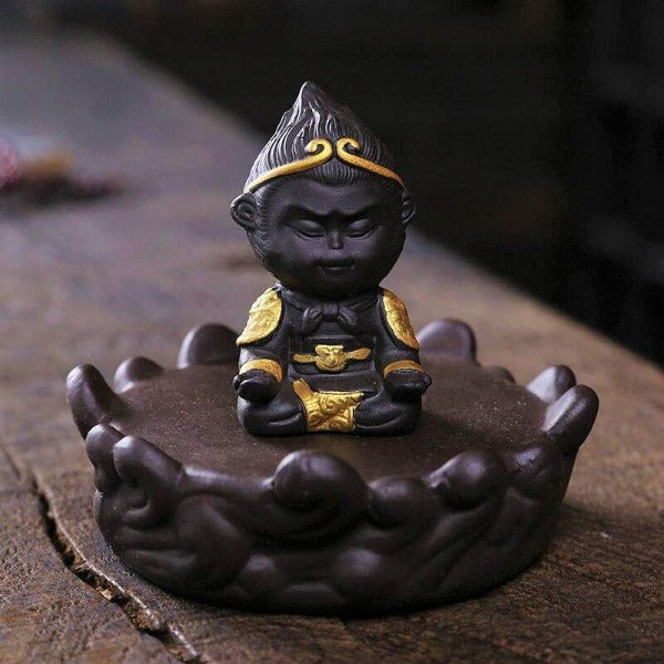 Backflow Glass Little Monk Incense Burner