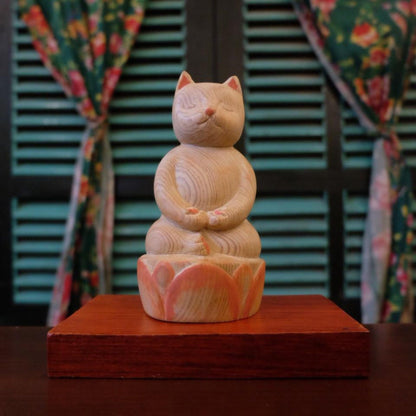 Luci Cat - Yoga Cat Statue | Meditating Cat Statue