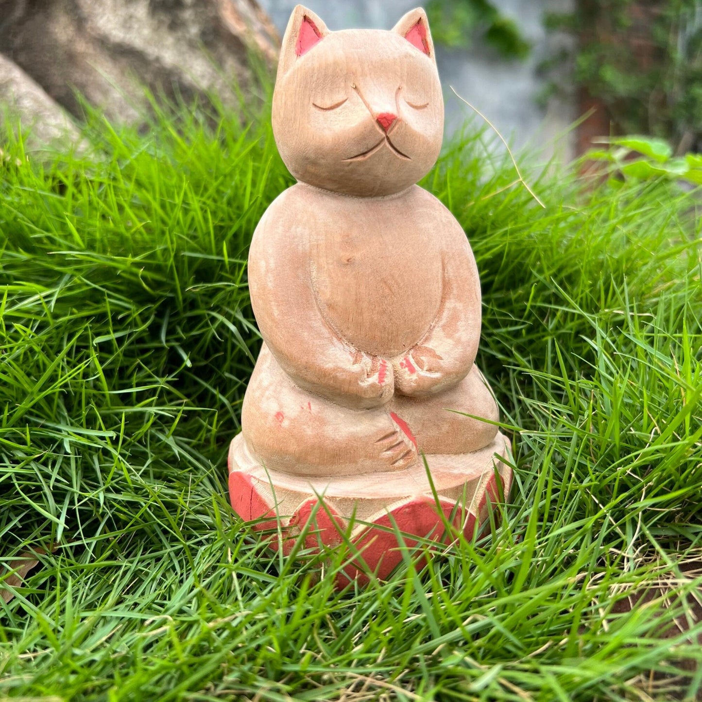 Luci Cat - Yoga Cat Statue | Meditating Cat Statue