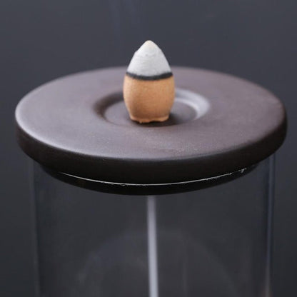 Immortal Skull Backflow Glass Incense Burner With LED