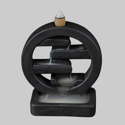 Tata Round Backflow Incense Burner Waterfall