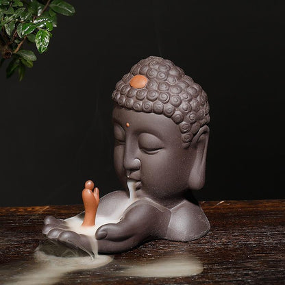 Spiritual Buddha Statue Backflow Incense Burner