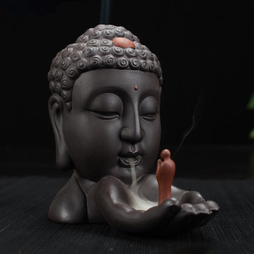 Spiritual Buddha Statue Backflow Incense Burner