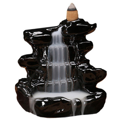 Black Cascade Waterfall Backflow Incense Burner