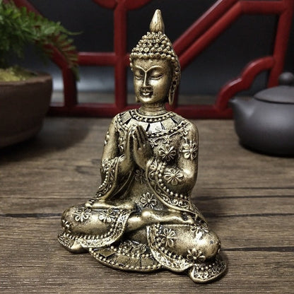 Resin Crafts Home Buddha Table Statue Meditation Sculpture