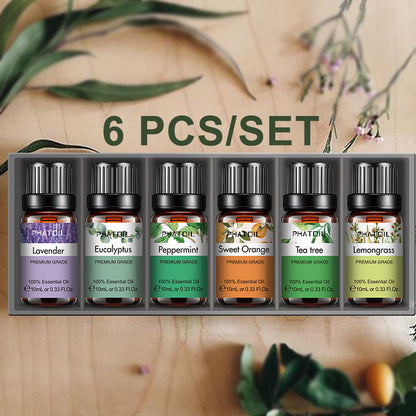 Phatoil Pure Plant Extract Essential Oil Set (6 pcs)
