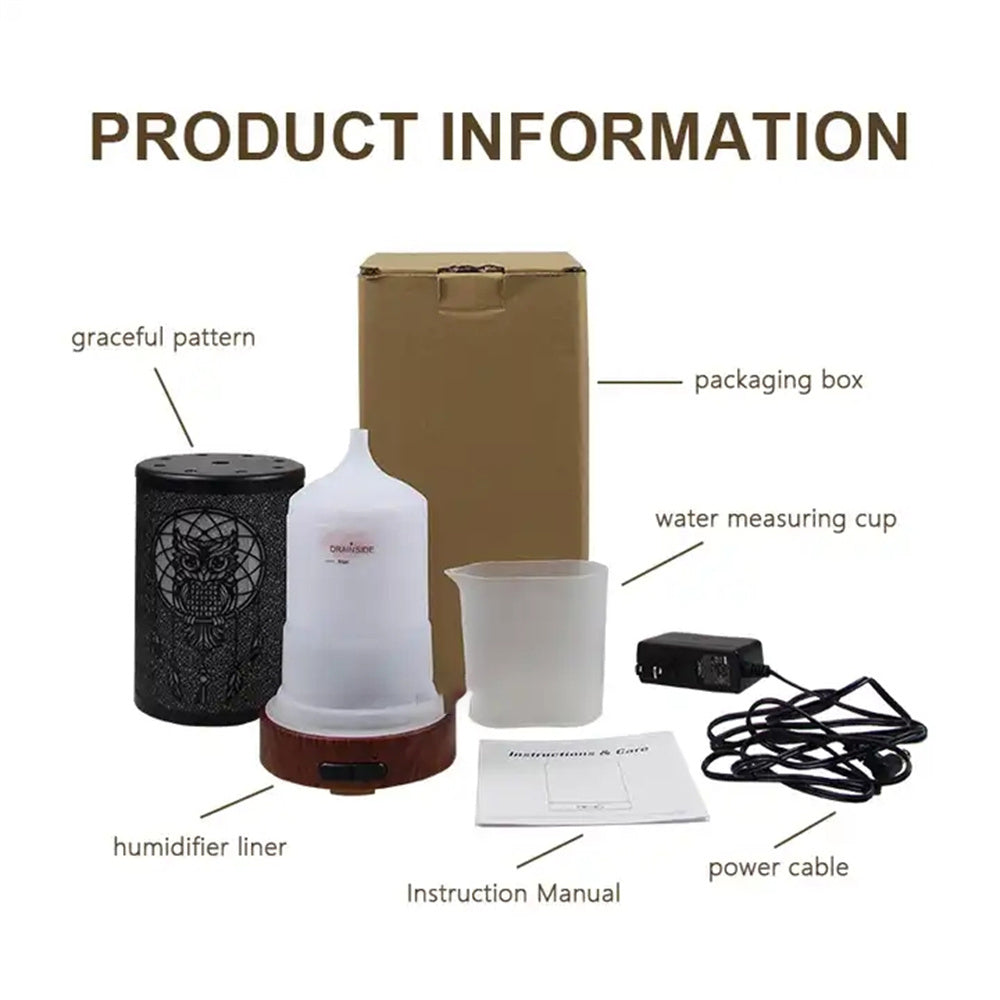 Vintage Metal Ultrasonic 100ml Essential Oil Aroma Diffuser